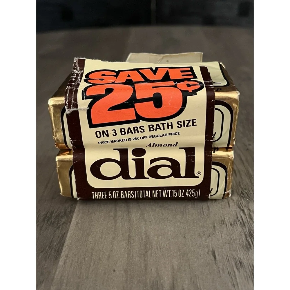 Vintage Gold Dial Bath Size Bar Soap 5 oz New‎ Old Stock NOS Ad Prop 2 Bars